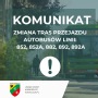 Zmiana tras przejazdu autobusów linii: 852, 852A, 882 oraz 892 i 892A